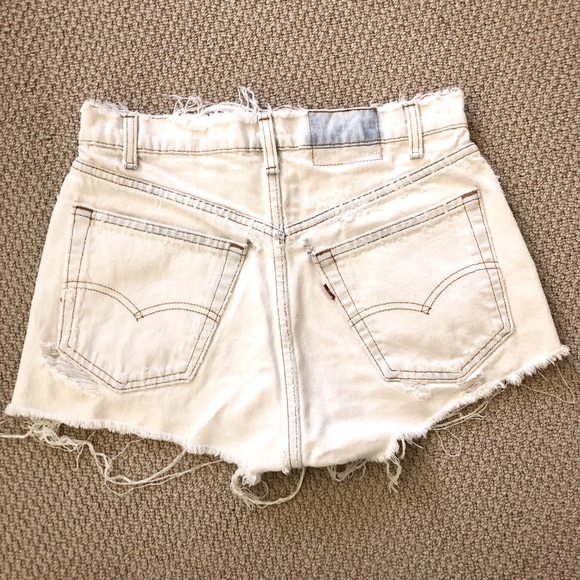 Vintage Light-wash (white) Levi Strauss Shorts - Picture 1 of 5
